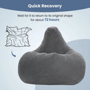 Bean Bag Chair for Adults Accent Lazy Sofa with Skin-friendly Corduroy Cover and Soft Sponge Filling by DirectDeals