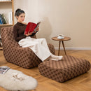 Bean Bag Chair with Ottoman and High Elasticity Sponge by LJGDeals