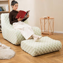 Bean Bag Chair with Ottoman and High Elasticity Sponge by LJGDeals