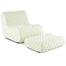 Bean Bag Chair with Ottoman and High Elasticity Sponge by LJGDeals