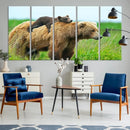 Bear and Cub Canvas Print Black and White Animal Wall Art