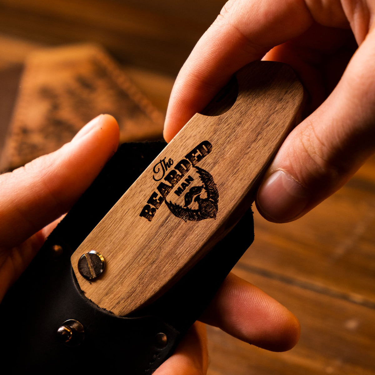Wooden Beard Comb – Bearded Man, photo 9 of 13