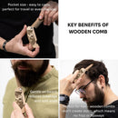 Wooden Beard Comb – Sugar Skull