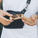 Wooden Beard Comb – Sugar Skull