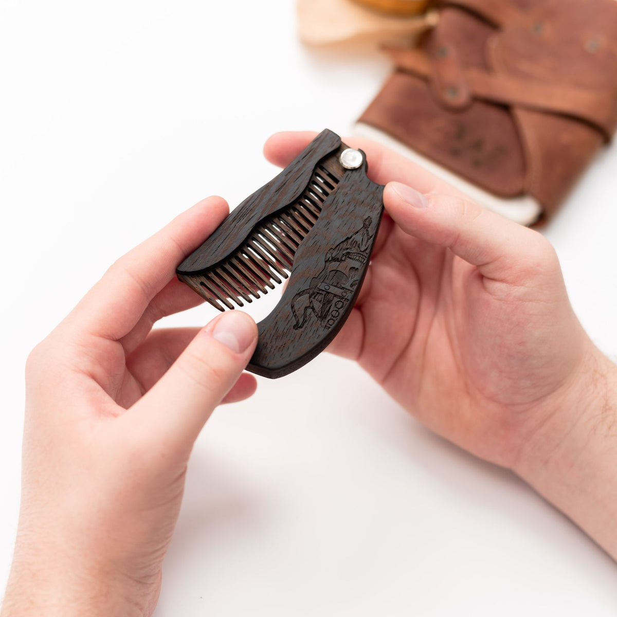 Wooden Beard Comb – Viking Design, photo 12 of 13