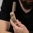 Wooden Beard Comb – Sugar Skull