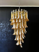 Petals Spiral Murano Amber Chandelier