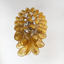 Petals Spiral Murano Amber Chandelier