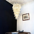 Petals Spiral Murano Transparent Chandelier