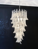Petals Spiral Murano Transparent Chandelier
