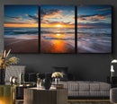 Beautiful Sunset over the Horizon Beach Canvas Wall Art by MyGreatCanvas | Canvas Wall Art Prints | Photo Prints & Wall Decor