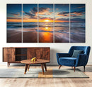 Beautiful Sunset over the Horizon Beach Canvas Wall Art by MyGreatCanvas | Canvas Wall Art Prints | Photo Prints & Wall Decor