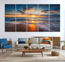 Beautiful Sunset over the Horizon Beach Canvas Wall Art by MyGreatCanvas | Canvas Wall Art Prints | Photo Prints & Wall Decor