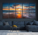 Beautiful Sunset over the Horizon Beach Canvas Wall Art by MyGreatCanvas | Canvas Wall Art Prints | Photo Prints & Wall Decor