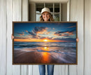 Beautiful Sunset over the Horizon Beach Canvas Wall Art by MyGreatCanvas | Canvas Wall Art Prints | Photo Prints & Wall Decor