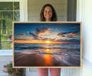 Beautiful Sunset over the Horizon Beach Canvas Wall Art by MyGreatCanvas | Canvas Wall Art Prints | Photo Prints & Wall Decor