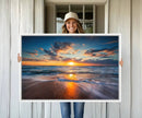 Beautiful Sunset over the Horizon Beach Canvas Wall Art by MyGreatCanvas | Canvas Wall Art Prints | Photo Prints & Wall Decor