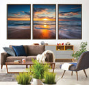 Beautiful Sunset over the Horizon Beach Canvas Wall Art by MyGreatCanvas | Canvas Wall Art Prints | Photo Prints & Wall Decor