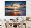 Beautiful Sunset over the Horizon Beach Canvas Wall Art by MyGreatCanvas | Canvas Wall Art Prints | Photo Prints & Wall Decor