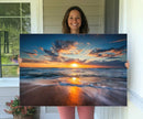 Beautiful Sunset over the Horizon Beach Canvas Wall Art by MyGreatCanvas | Canvas Wall Art Prints | Photo Prints & Wall Decor