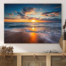 Beautiful Sunset over the Horizon Beach Canvas Wall Art by MyGreatCanvas | Canvas Wall Art Prints | Photo Prints & Wall Decor