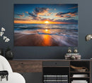 Beautiful Sunset over the Horizon Beach Canvas Wall Art by MyGreatCanvas | Canvas Wall Art Prints | Photo Prints & Wall Decor