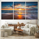 Beautiful Sunset over the Horizon Beach Canvas Wall Art by MyGreatCanvas | Canvas Wall Art Prints | Photo Prints & Wall Decor