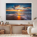 Beautiful Sunset over the Horizon Beach Canvas Wall Art by MyGreatCanvas | Canvas Wall Art Prints | Photo Prints & Wall Decor