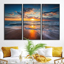 Beautiful Sunset over the Horizon Beach Canvas Wall Art by MyGreatCanvas | Canvas Wall Art Prints | Photo Prints & Wall Decor