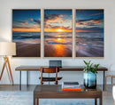 Beautiful Sunset over the Horizon Beach Canvas Wall Art by MyGreatCanvas | Canvas Wall Art Prints | Photo Prints & Wall Decor