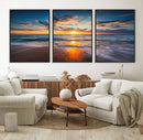 Beautiful Sunset over the Horizon Beach Canvas Wall Art by MyGreatCanvas | Canvas Wall Art Prints | Photo Prints & Wall Decor