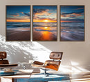 Beautiful Sunset over the Horizon Beach Canvas Wall Art by MyGreatCanvas | Canvas Wall Art Prints | Photo Prints & Wall Decor