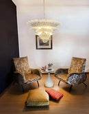 Beautifully Murano Palmette Transparent Chandelier