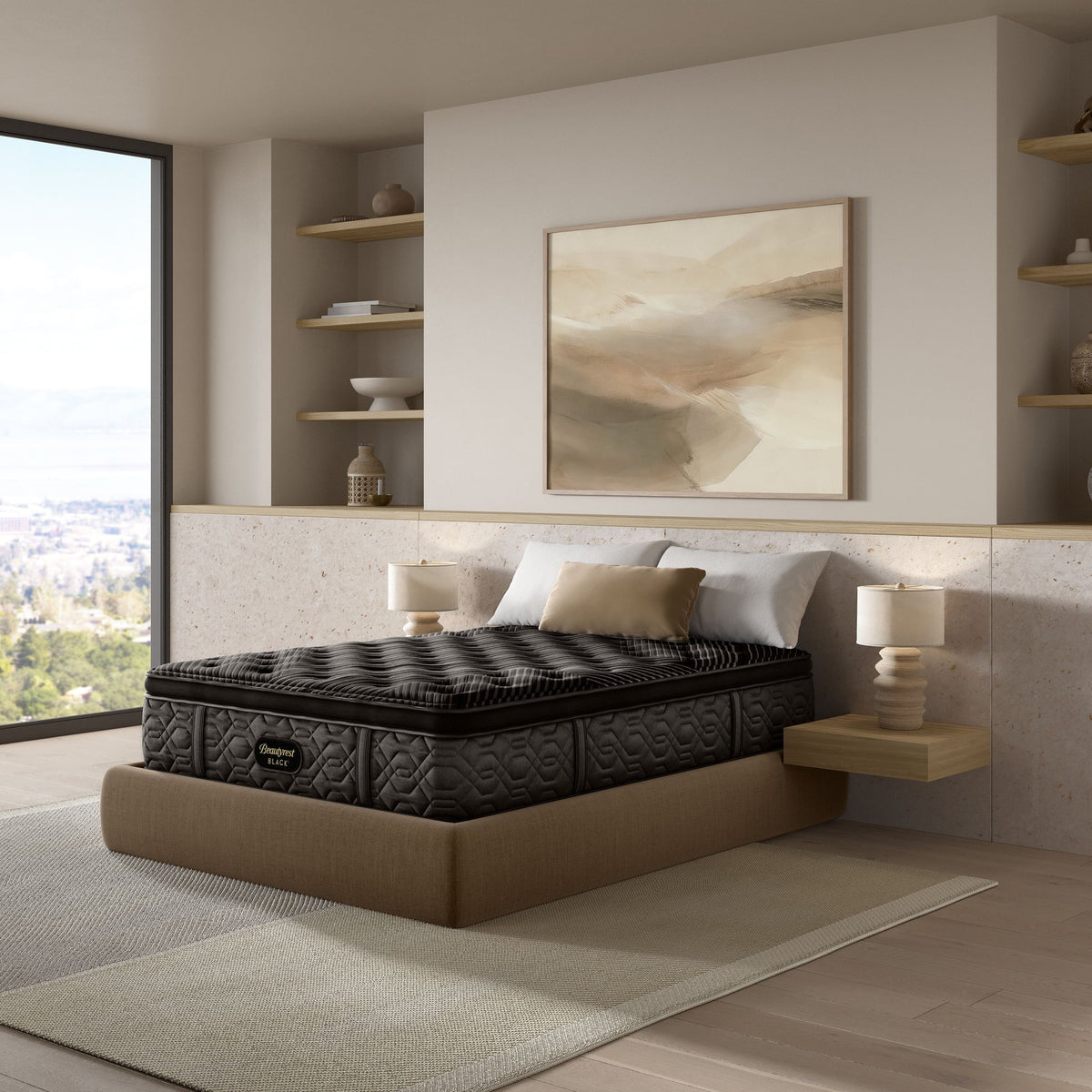 Black Series One Medium Pillow Top, installed in a room