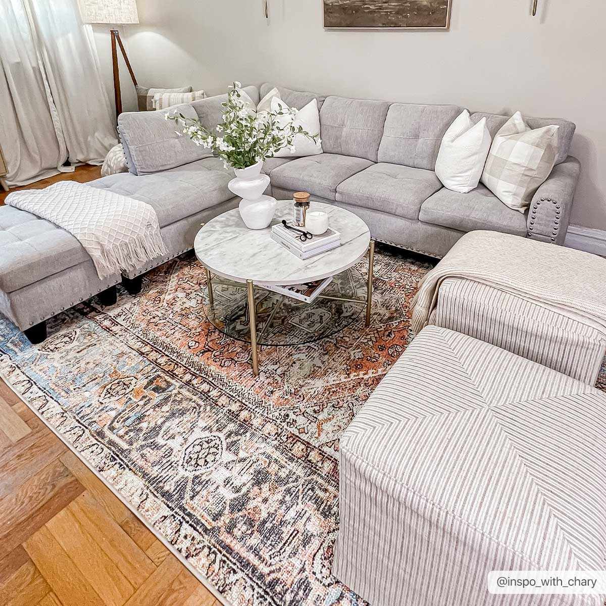 Beck Peach Washable Area Rug, photo 3 of 21