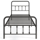 Bed Frame with Headboard and Under Bed Storage Black by LJGDeals