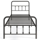 Bed Frame with Headboard and Under Bed Storage Black-King Size by DirectDeals