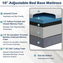 3D Bed Mattress Gel Memory Foam Convoluted Foam for Adjustable Bed by DirectDeals