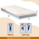 Bed Mattress Memory Foam Twin Size with Jacquard Cover for Adjustable Bed Base by LJGDeals