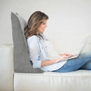 Bed Wedge Pillow Back Support Triangle Reading Pillow with Detachable Cover-Gray by LJGDeals