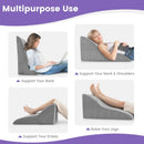Bed Wedge Pillow Back Support Triangle Reading Pillow with Detachable Cover-Gray by LJGDeals