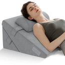3 Pieces Bed Wedge Pillow Set with Air Memory Foam by LJGDeals