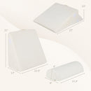 3 Pieces Bed Wedge Pillow Set with Air Memory Foam-Off-white