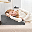 Bed Wedge Pillow with Tablet Pillow Stand and Side Pockets-Gray by DirectDeals