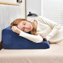 Bed Wedge Pillow with Tablet Pillow Stand and Side Pockets-Navy by LJGDeals