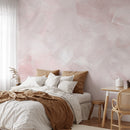 Light Pink Acrylic Brush Stroke Wallpaper Mural