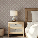 Della Dusty Pink Floral Trellis Wallpaper