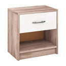 Bedside Table Nightstand with Drawer and Open Storage Shelf by LJGDeals