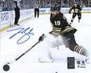 Johnny Beecher in Action Boston Bruins Autographed 8" x 10" Hockey Photo by Dynasty Sports & Framing
