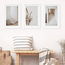 3 Piece Boho Architectural Wall Art. Eucalyptus, Stairway by Wall Art Set